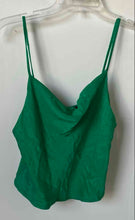 Load image into Gallery viewer, Zara Womens Green Sleeveless Cowl Neck Cropped Camisole Tank Top Size Small
