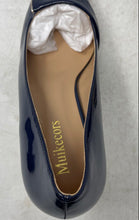Load image into Gallery viewer, Muikecors Womens Blue Square Toe Slip-On Kitten Pump Shoes Size 11.5

