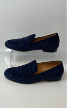 Load image into Gallery viewer, Hi &amp; Haan Mens Blue Striped Round Toe Slip-On Loafer Shoes Size 7
