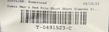 Load image into Gallery viewer, Guess Mens Red Short Sleeve Spread Collar Regular Fit Polo Shirt Size L/G
