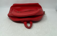 Load image into Gallery viewer, Terranova Womens Red Leather Front Zip Pocket Adjustable Shoulder Strap Backpack
