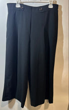 Load image into Gallery viewer, Ann Taylor Womens Black Flat Front Wide-Leg Trousers Pants Size 10
