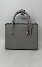Load image into Gallery viewer, Dune London Womens Navy Blue Light Gray Colorblock Top Handle Satchel Bag
