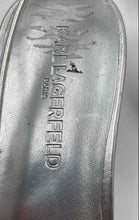 Load image into Gallery viewer, Karl Lagerfeld Womens Skylynn Silver Pointed Toe Slingback Sandals Size 5.5M
