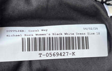 Load image into Gallery viewer, Michael Kors Womens Black White Leopard Tiered Fit &amp; Flare Dress Size 1X
