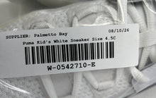 Load image into Gallery viewer, Puma Kids Clyde Hardwood 193847-01 White Lace-Up Sneaker Shoes Size 4.5C
