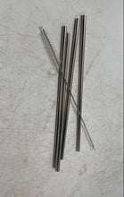 Load image into Gallery viewer, Metallic Stainless Steel Reusable Drinking Straws With Cleaner 5 Piece Set
