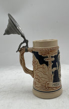 Load image into Gallery viewer, Ceramic Herz Ist Trumpf Lidded Mug Beer Stein 1693 Collectible Germany
