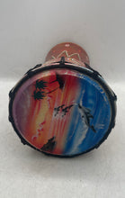 Load image into Gallery viewer, Multicolor Wooden Painted Hand Carved Djembe Drum Musical Instrument

