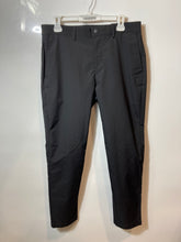 Load image into Gallery viewer, Banana Republic Mens Black Flat Front Slash Pocket Slim Fit Ankle Pants Sz 33x30
