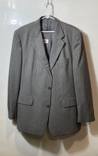 Load image into Gallery viewer, Lubiam Mens Gray Striped Wool Long Sleeve Two-Button Blazer Size 54L
