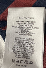 Load image into Gallery viewer, Express Womens Multicolor Striped Asymmetrical Hem Surplice Wrap Blouse Top Sz L
