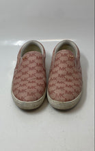 Load image into Gallery viewer, Michael Kors Womens Pink And Gold Monogram Slip-On Sneakers Shoes Size 5
