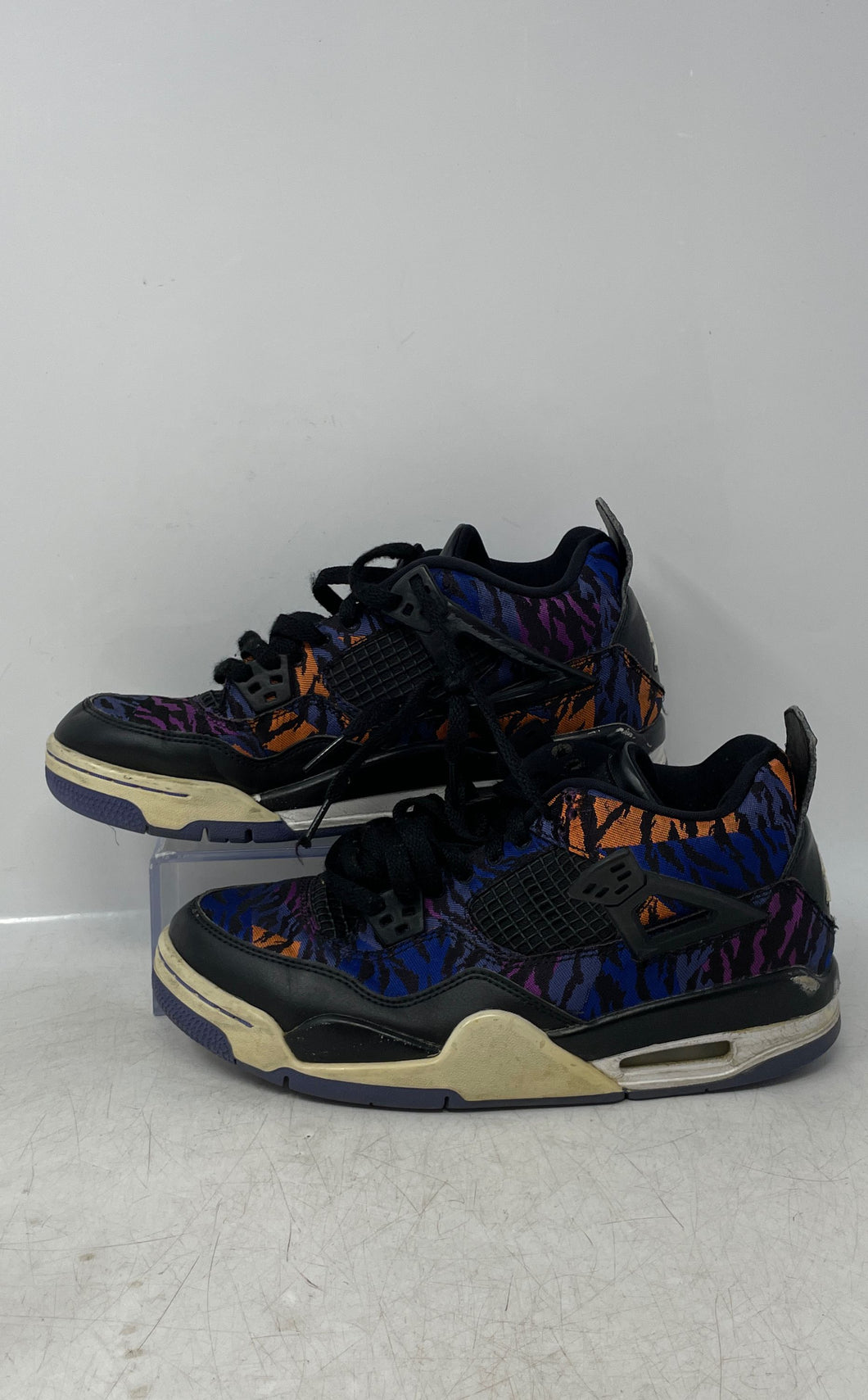 Nike Boys Air Jordan 4 Retro SE Multicolor Sneaker Shoes Size 6.5Y No Insole