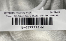 Load image into Gallery viewer, Tommy Hilfiger Mens White Argyle Long Sleeve V-Neck Pullover Sweater Size XL

