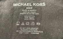 Load image into Gallery viewer, Michael Kors Womens Black Graphic Logo Cotton Long Sleeve T-Shirt Size M
