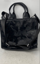 Load image into Gallery viewer, DKNY Womens Black Camo Print Detachable Strap Top Handle Tote Purse
