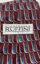 Load image into Gallery viewer, Gianfranco Ruffini Mens Multicolor Geometric Silk Adjustable Designer Tie
