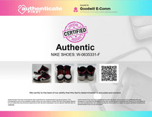 Load image into Gallery viewer, Authentic Nike Boys Air Jordan 1 Mid PS Black White Red Sneaker Shoes Size 3Y
