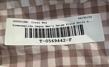 Load image into Gallery viewer, Ermenegildo Zegna Mens Beige Gingham Long Sleeve Dress Shirt Size 42
