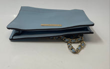 Load image into Gallery viewer, Aldo Womens Light Blue Faux Leather Butterfly Chain Strap Crossbody Bag
