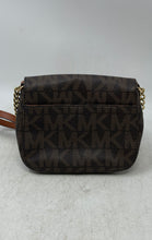 Load image into Gallery viewer, Michael Kors Womens Fulton Brown Leather Signature Print Crossbody Handbag
