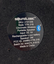 Load image into Gallery viewer, SoundLogic YTK-318 Silver Black Chromatic Wireless Portable Speaker Not Tested
