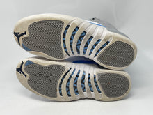 Load image into Gallery viewer, Authentic Nike Mens Jordan 12 Retro Gray White Sneaker Shoes Size 10.5 Damaged
