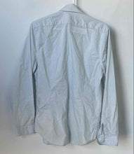 Load image into Gallery viewer, Express Mens 1MX Blue Cotton Spread Collar Long Sleeve Dress Shirt Size Small
