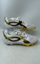 Load image into Gallery viewer, Under Armour Mens Spotlight Icon White Golden Lace-Up Football Cleats Size 13

