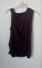 Load image into Gallery viewer, DKNY Womens Burgundy Sleeveless Twisted Front V-Neck Pullover Blouse Top Size M
