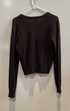 Load image into Gallery viewer, H&amp;M Womens Brown Long Sleeve Crew Neck Button Front Cardigan Sweater Size XS
