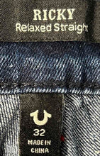 Load image into Gallery viewer, True Religion Mens Blue Ricky Stretch Relaxed Denim Straight Leg Jeans Size 32

