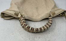 Load image into Gallery viewer, OrYany Womens Cream Woven Tweed Detachable Strap Braided Top Handle Shoulder Bag
