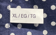 Load image into Gallery viewer, Michael Kors Mens Blue And White Polka Dot Long-Sleeve Button-Up Shirt Size XL
