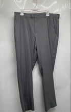 Load image into Gallery viewer, Perry Ellis Portfolio Mens Gray Print Slash Pockets Belt Loops Dress Pant 36x32
