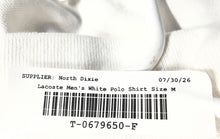 Load image into Gallery viewer, Lacoste Unisex White Loose Fit Short Sleeve Collared Polo Shirt Size Medium
