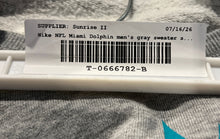 Load image into Gallery viewer, Nike Womens Gray Heather Miami Dolphins Off-Shoulder NFL Pullover Sweatshirt XL
