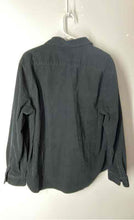 Load image into Gallery viewer, Express Mens Black Long Sleeve Collared Pockets Button-Up Shirt Size Large
