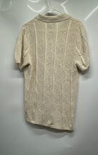 Load image into Gallery viewer, Lucky Brand Mens Beige Knitted Short Sleeve Regular Fit Button-Up Shirt Size L
