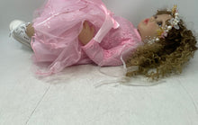 Load image into Gallery viewer, Unbranded Curly Brown Hair Realistic Baby Doll In Pink Dress With Accessories
