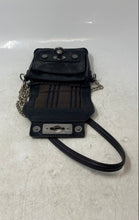 Load image into Gallery viewer, Frye Womens Black Leather Detachable Chain Strap Flap Over Lined Crossbody Bag
