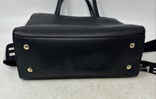 Load image into Gallery viewer, Karl Lagerfeld Womens Black Inner Pockets Bottom Studs Top Handle Satchel Purse
