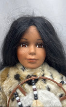 Load image into Gallery viewer, Native American Collection With Detailed Outfit Fringes &amp; Beads Porcelain Doll
