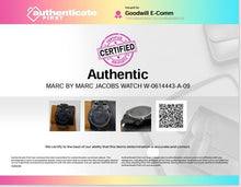 Load image into Gallery viewer, Authentic Marc Jacobs Henry Skeleton Women's Black Watch With Glitter Letters
