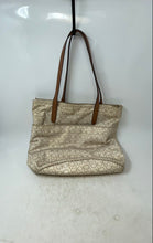 Load image into Gallery viewer, Calvin Klein Womens Beige Signature Floral Print Double Handle Tote Handbag
