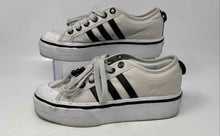 Load image into Gallery viewer, Adidas Womens Nizza Platform GX2020 Ivory White &amp; Black Sneakers Shoes Size 7

