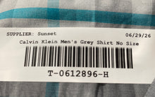 Load image into Gallery viewer, Calvin Klein Mens Gray Plaid Short Sleeve Collared Button-Up Shirt No Size
