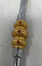 Load image into Gallery viewer, Decorative Metal Accents Gold Silver Promate Straw Cuia For Chimarrao Bombilla
