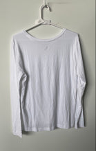 Load image into Gallery viewer, Banana Republic Womens White Crew-Neck Long Sleeve Pullover T-Shirt Size L
